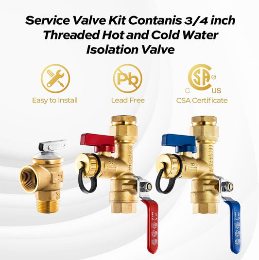 3/4" water valve set info