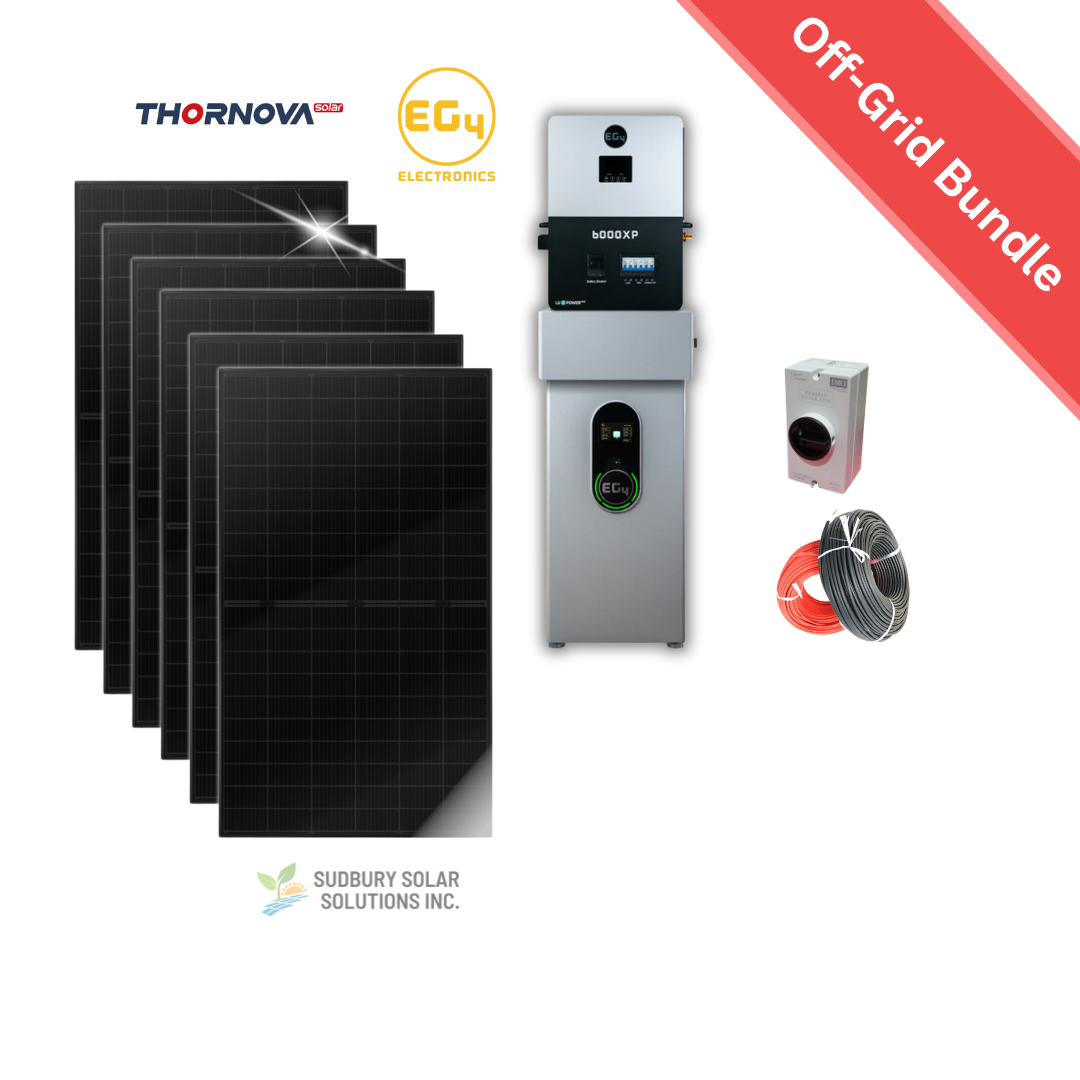 EG4 6000XP Inverter & Battery | 500W Thornova Solar Panel | Accessories | Off-Grid Bundle
