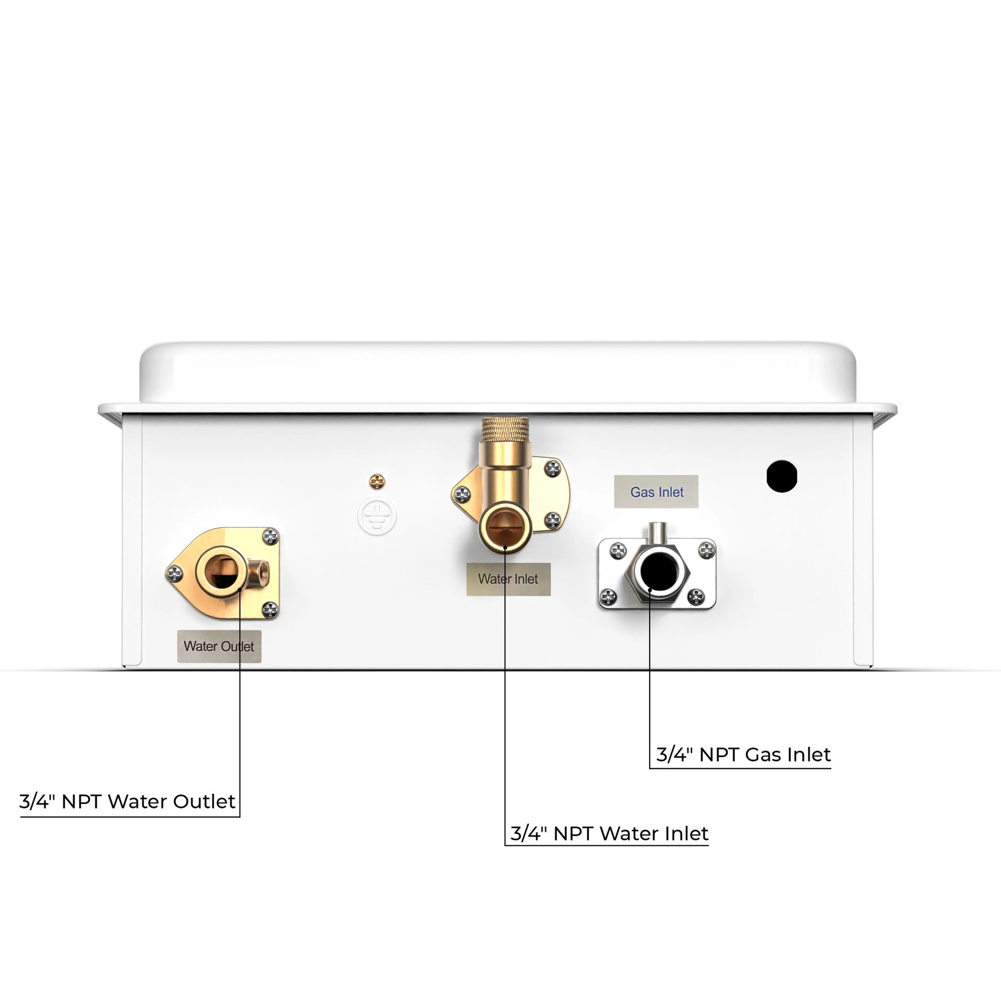 Eccotemp Builder Series 6 GPM Indoor Liquid Propane Tankless Water Heater (6GB-ILP) BOTTOM