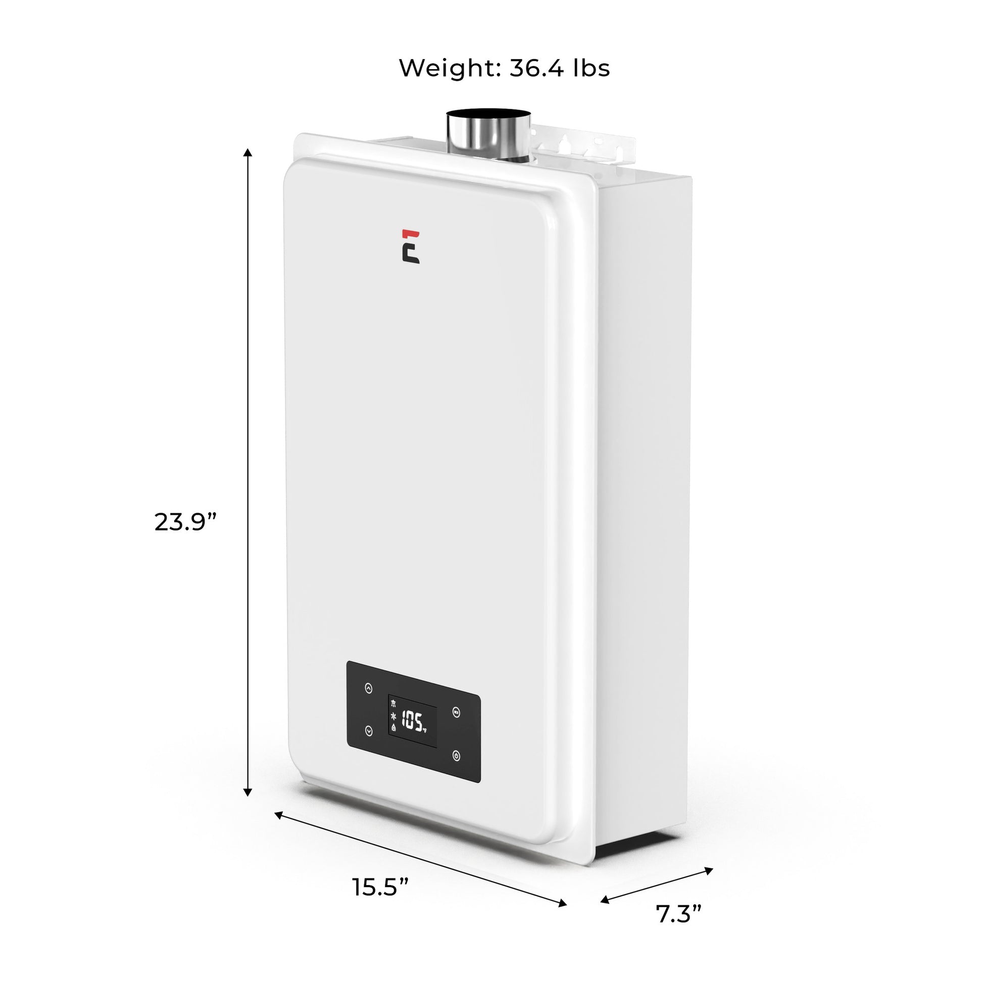 Eccotemp Builder Series 6 GPM Indoor Liquid Propane Tankless Water Heater (6GB-ILP) DIMENSIONS