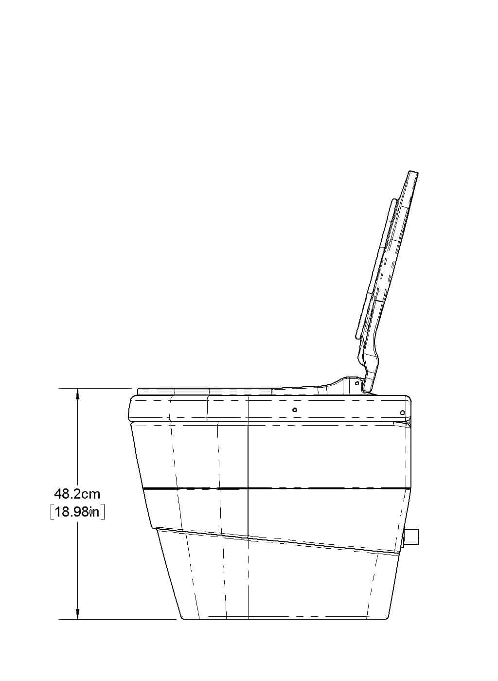 Thinktank Toilet height to seat