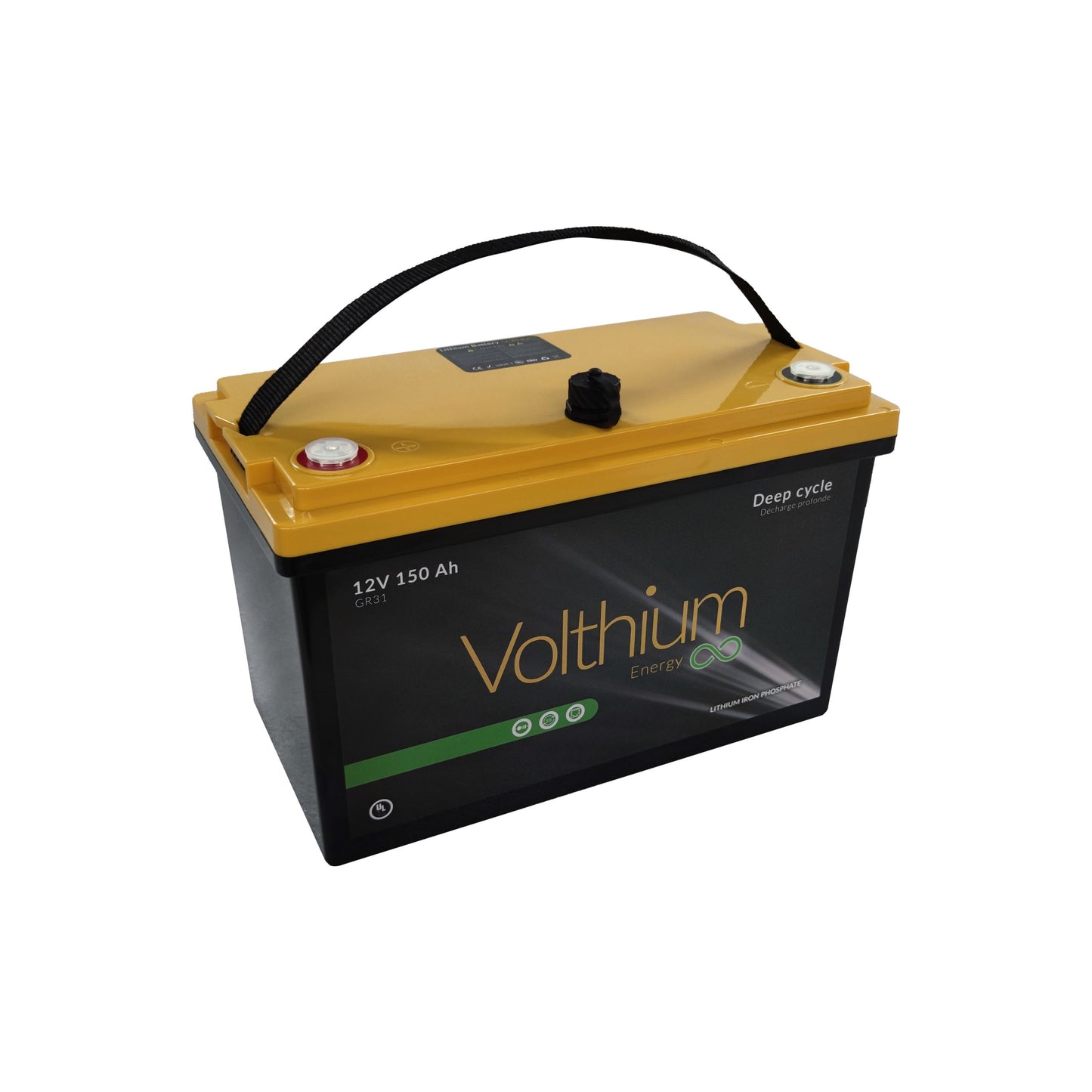 Volthium 12V 150AH Battery SELF-HEATING side