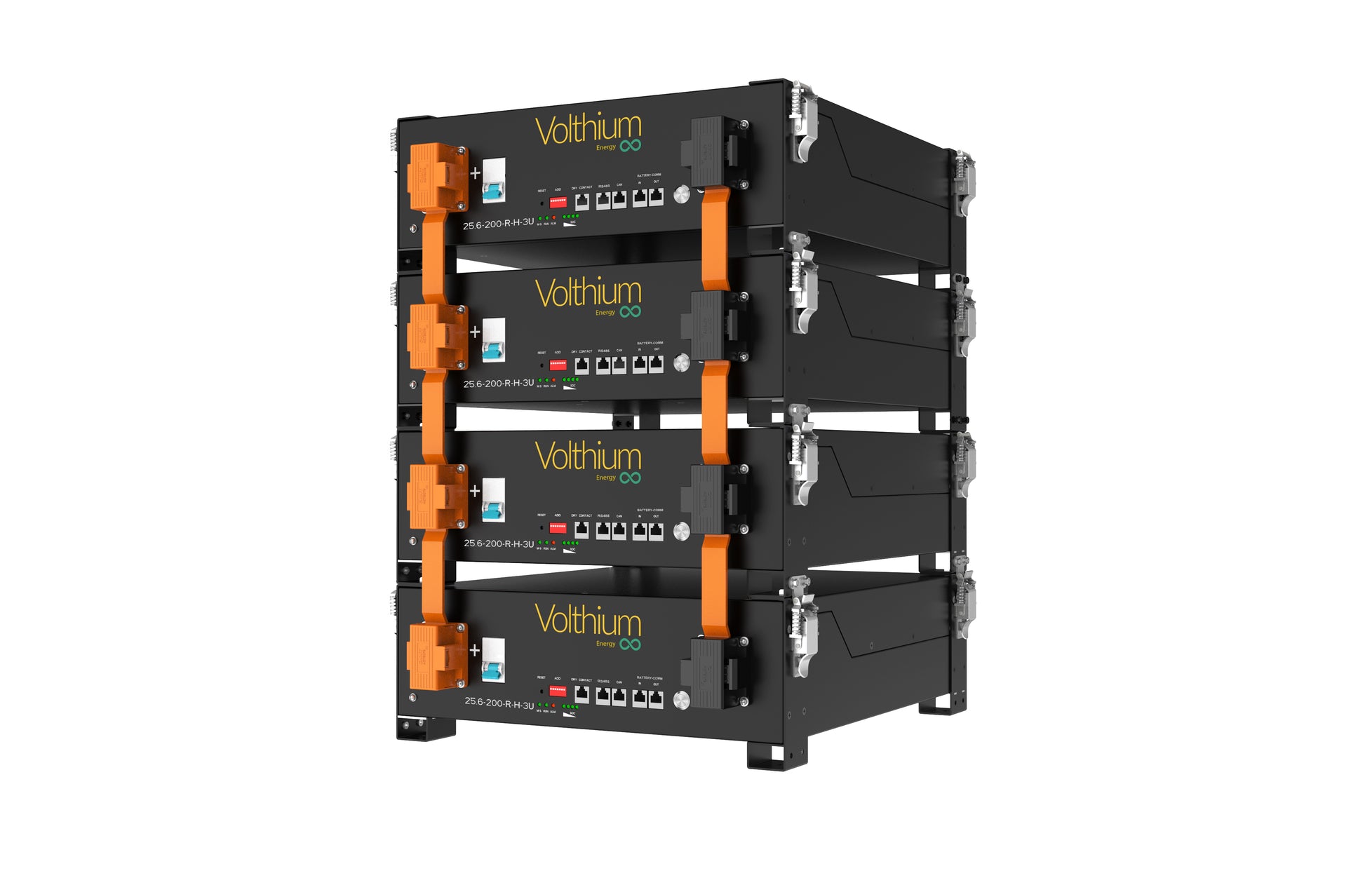 Volthium 25.6V 200Ah Heated Rackmount 4 stacked