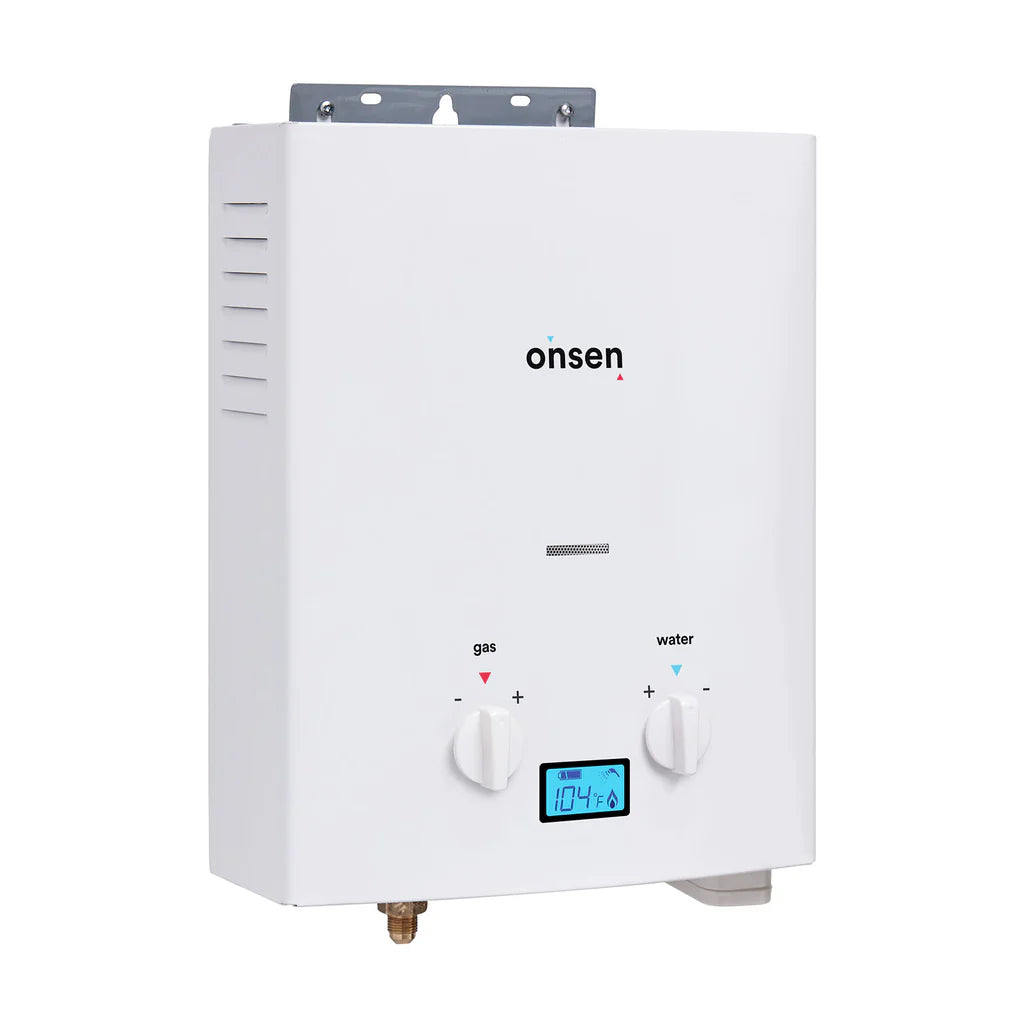 Onsen 5L Outdoor Propane Portable Tankless Water Heater 1.3 Gal/Min 32K BTU