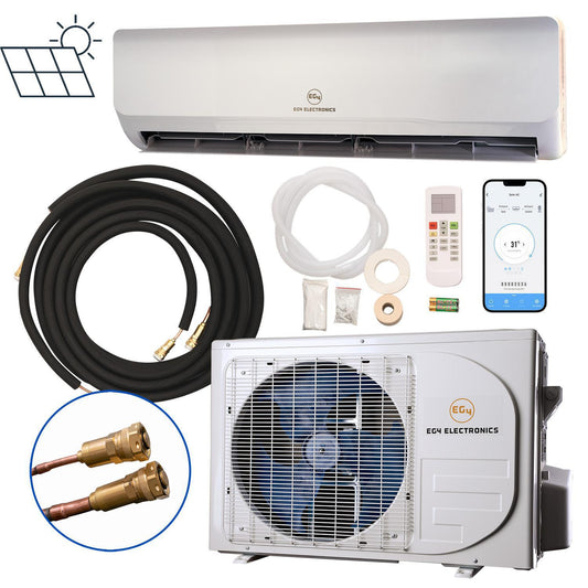 EG4 Hybrid Solar Mini-Split Air Conditioner Heat Pump AC/DC | 12000 BTU | SEER2 22 | Plug-N-Cool Do-It-Yourself Installation