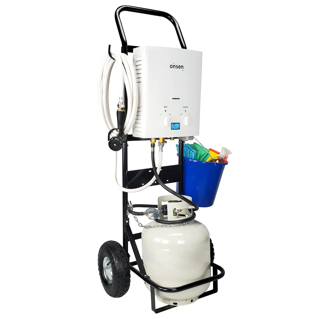 Onsen 5L Outdoor Tankless Water Heater w/ Hand Cart