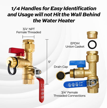 3/4" water valve set handle