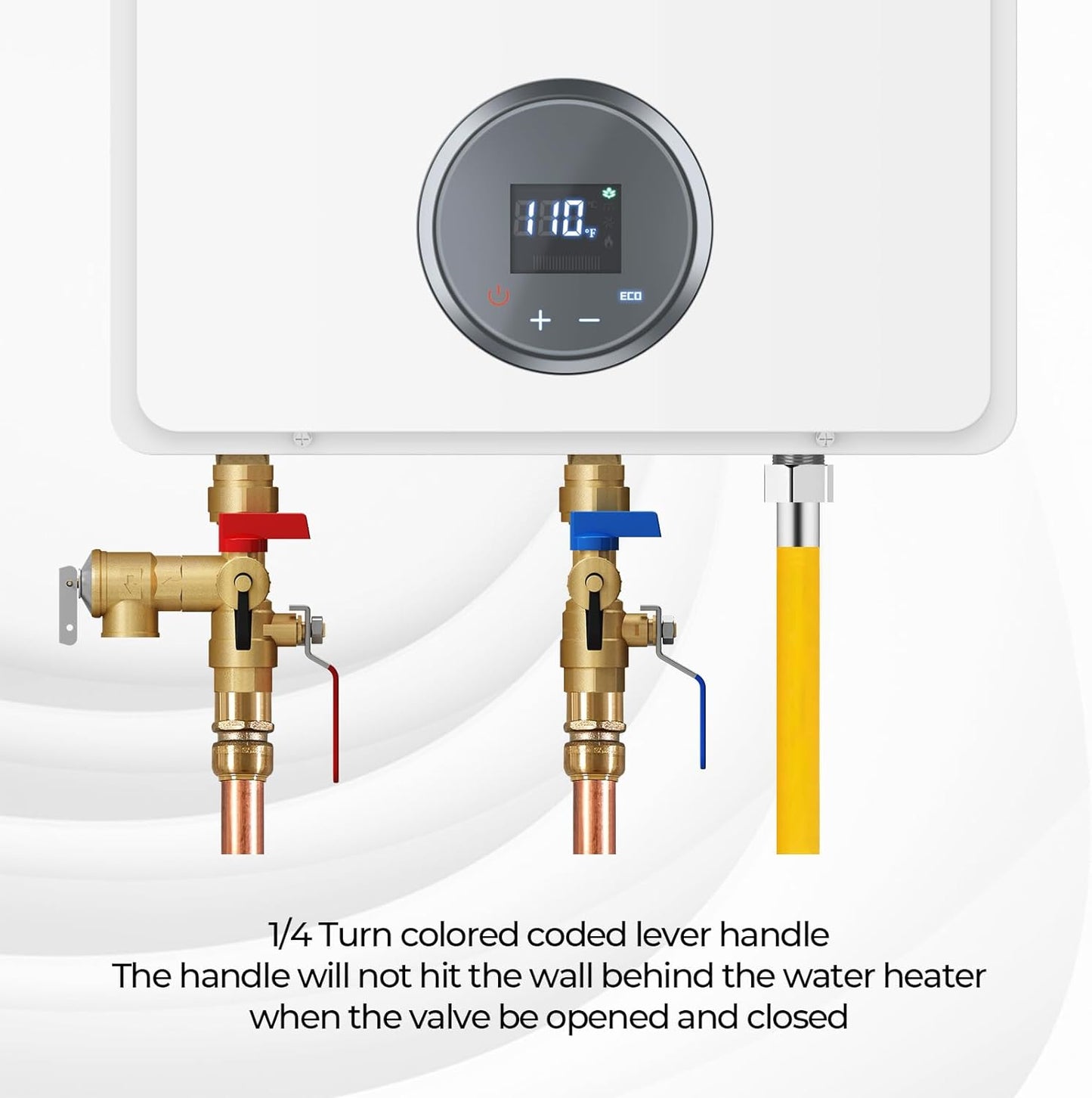 3/4" water valve set in