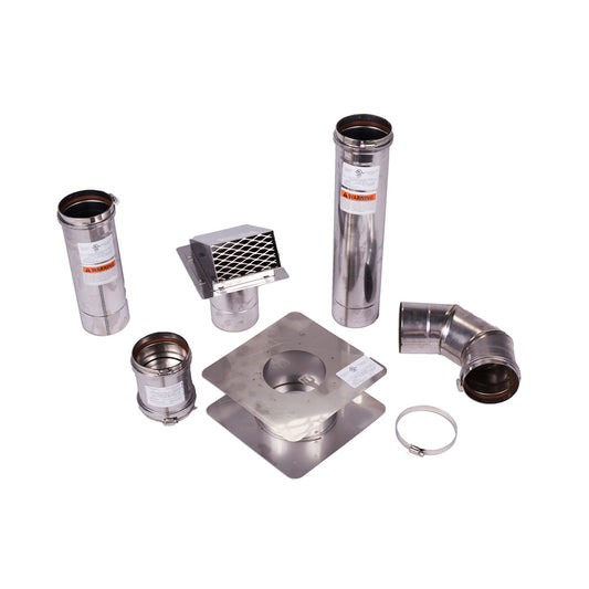 4" Horizontal Stainless Steel Vent Kit
