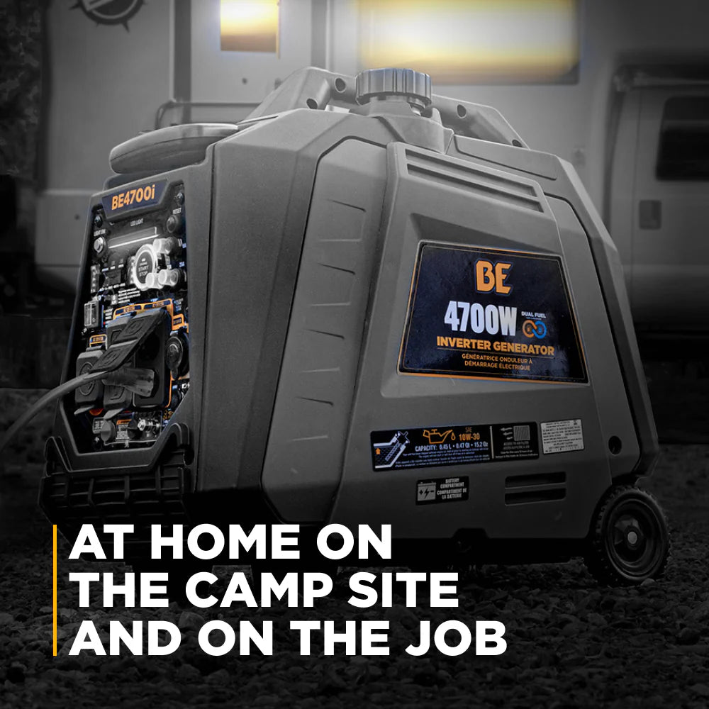 BE Power 4,700W Dual-Fuel Digital Inverter Generator