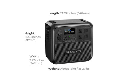 Bluetti AC180P Dimensions