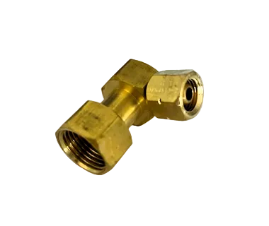 A brass T-shaped pipe fitting with three threaded ports, shown on a plain white background.