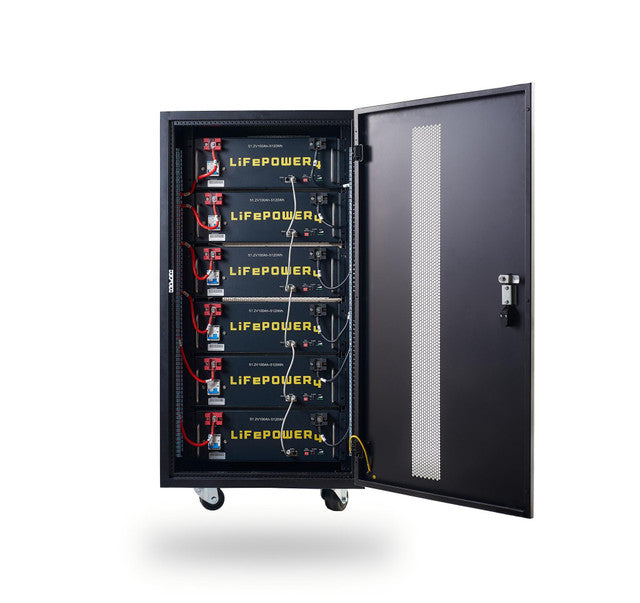 EG4 Enclosed 6-Slot Battery Rack front