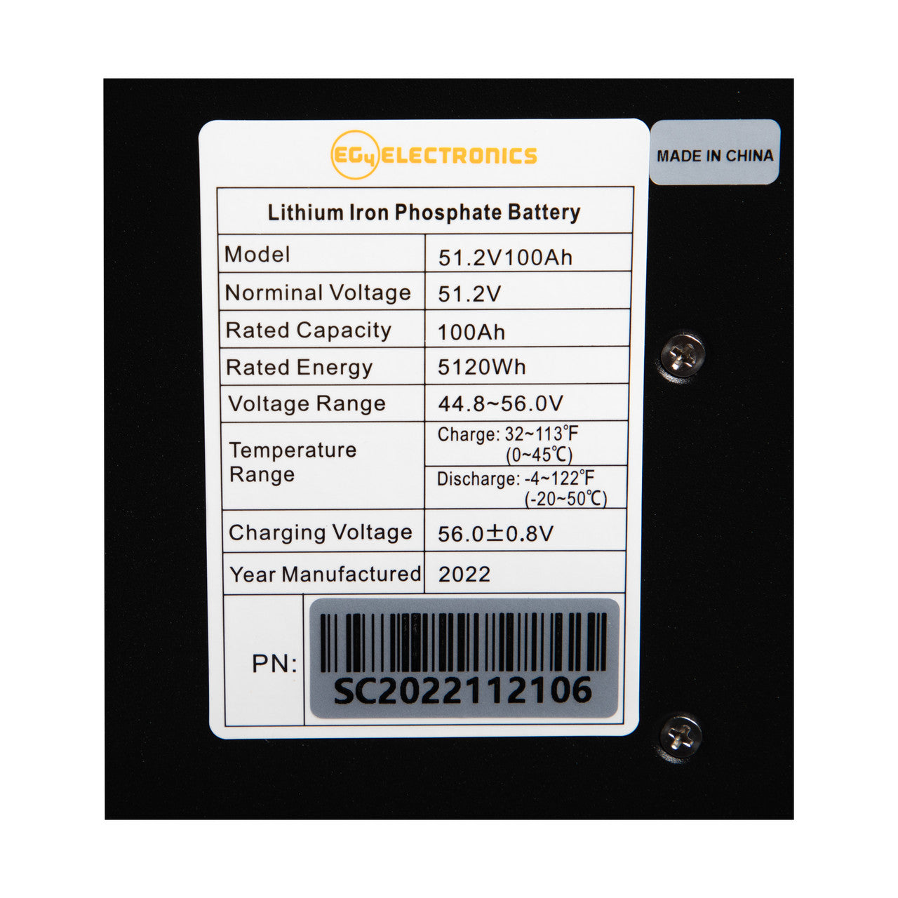 EG4 LL-S 48V 100Ah Lithium Battery info