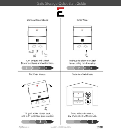 Eccotemp Luxe 3.0GPM Portable Outdoor Tankless Water Heater