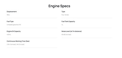 EcoFlow Smart Generator 3000  Spec