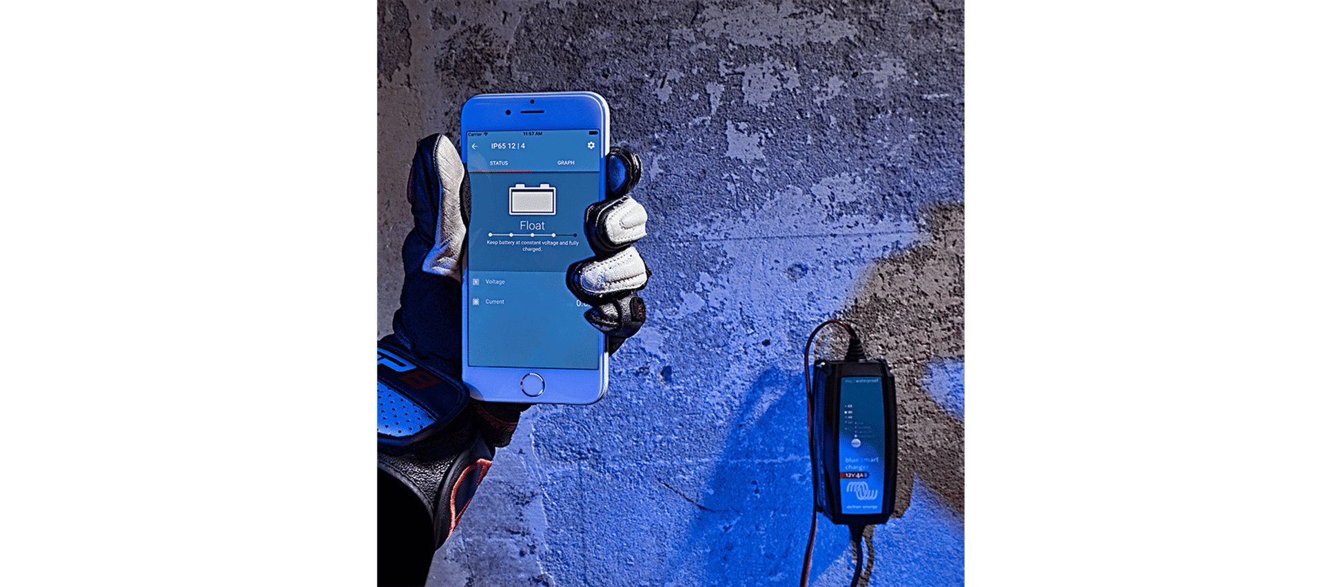 IP65 Charger in hand