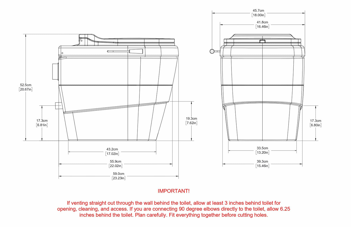 Thinktank Toilet Dimensions