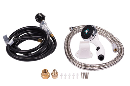 Eccotemp Luxe 1.5 GPM Outdoor Portable Tankless Water Heater w/ EccoFlo Diaphragm 12V Pump and Strainer