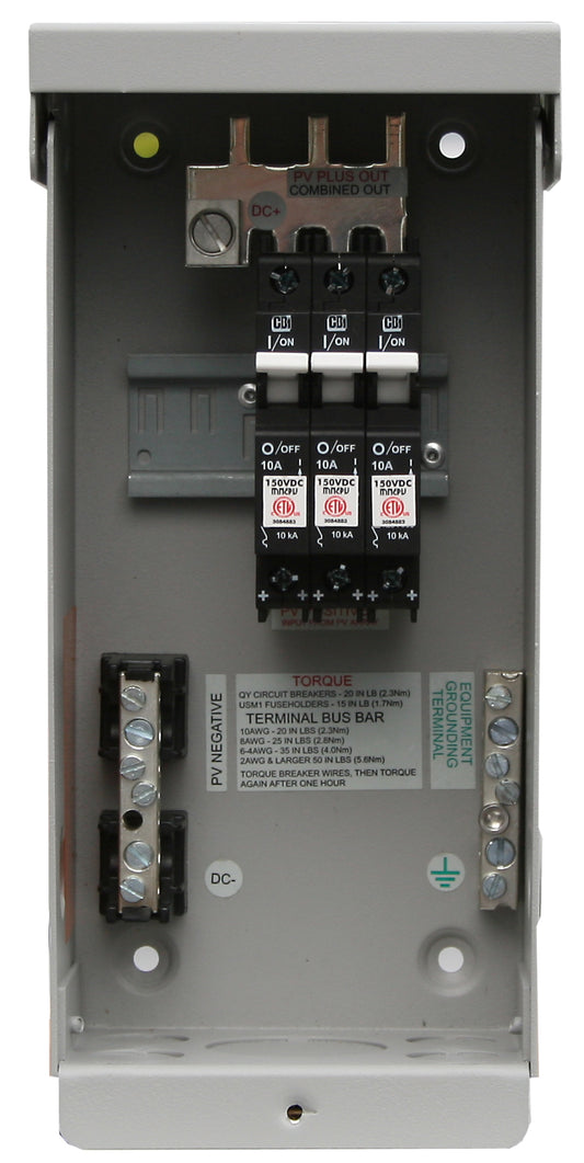 MidNite 3 Circuit Array Combiner Box open