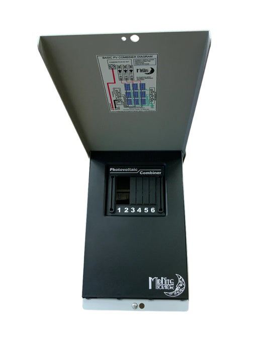 MidNite 6 Circuit Array Combiner Box open