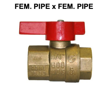 #91 BALL VALVE 1/2FPT SHORT/H