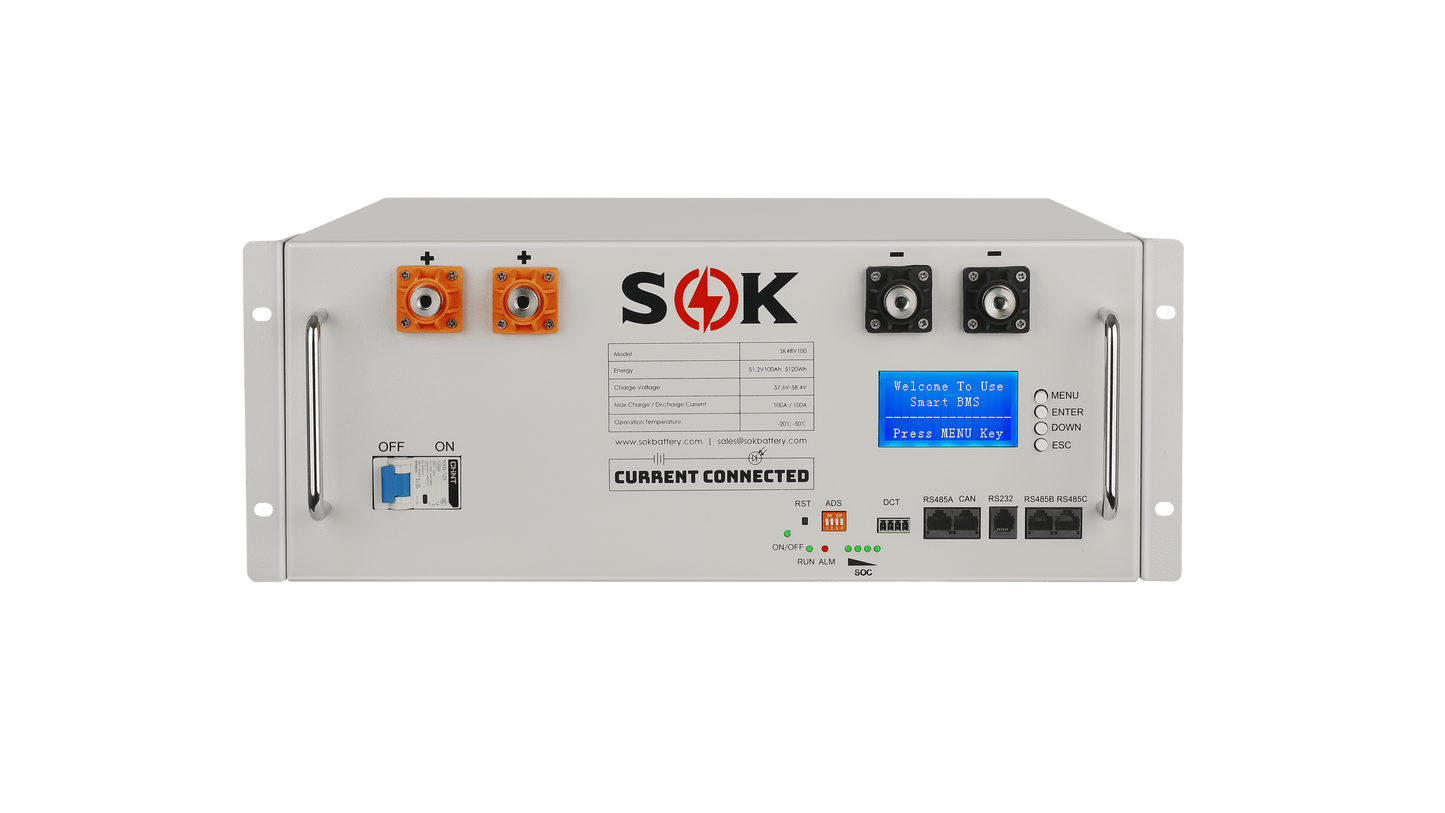 SOK Lithium 48v 100ah server rack battery, UL1973 - $100 Shipping Ontario, Quebec *** Excluding remote locations
